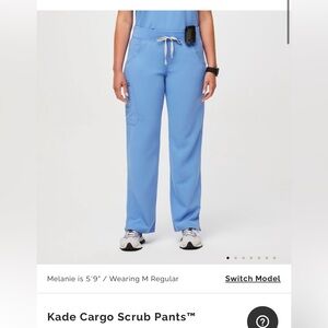 Brand: Figs Color: Ceil Blue.
-Kade Cargo Pants | L x1